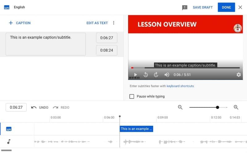 How to adjust timing of captions on YouTube