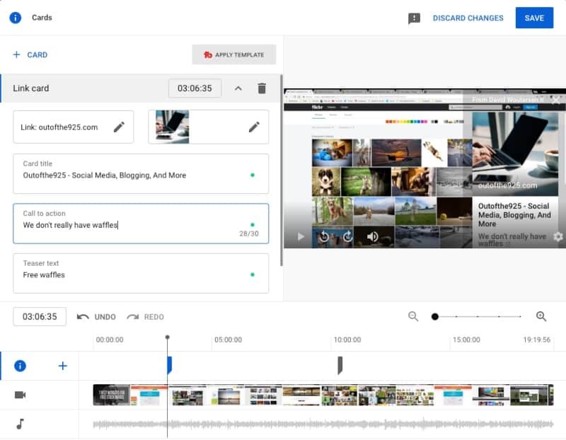 How to add clickable links to Youtube videos in cards