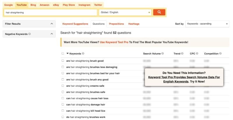 KeywordTool.io - Best YouTube Keyword tools for SEO