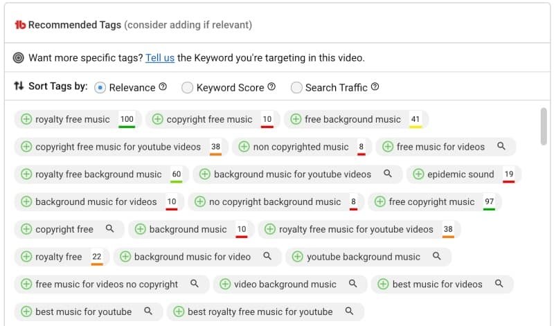 Recommended Tags for YouTube Videos