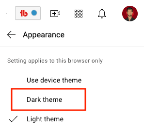 How to turn on YouTube dark mode on PC 2