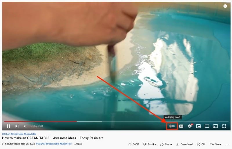 How to turn off autoplay on youtube on desktop