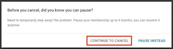 You can also pause your Premium membership