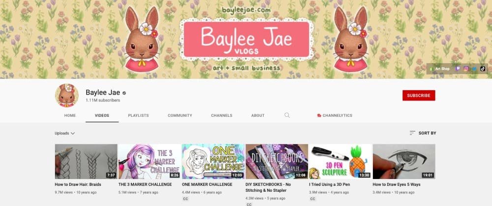 Baylee Jae's YouTube channel