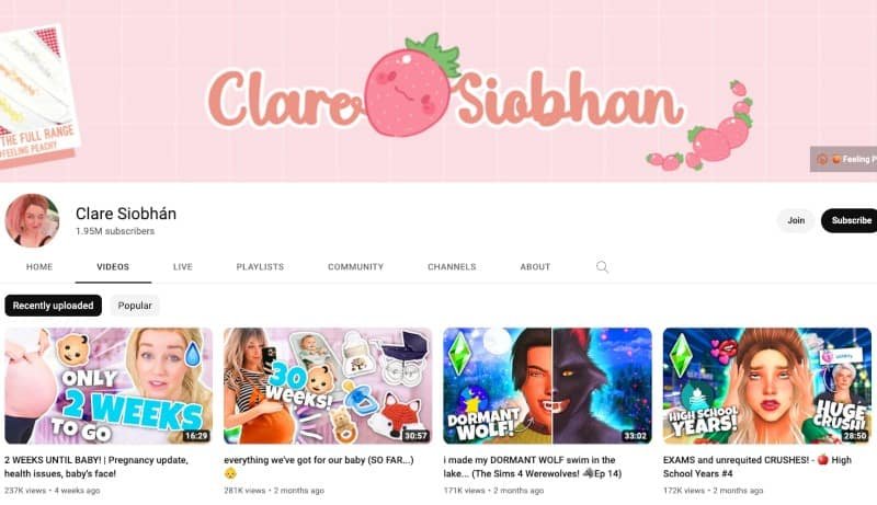 Clare Siobhan's YouTube Channel