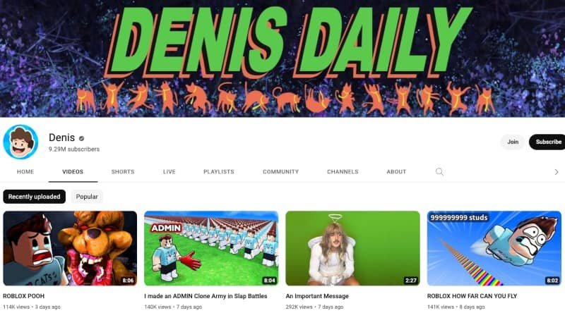 Denis's YouTube Channel