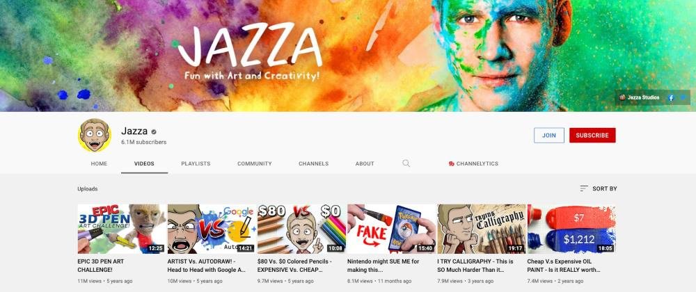Jazza is one of the most subscribed artist YouTubers