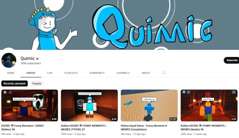 Quimic's YouTube Channel
