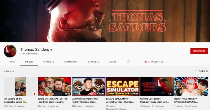 Thomas Sanders YouTube channel
