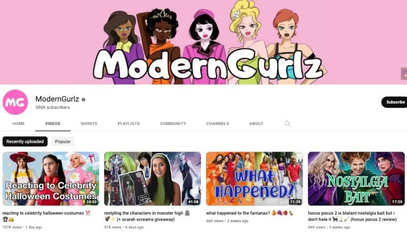 ModernGurlz YouTube Channel