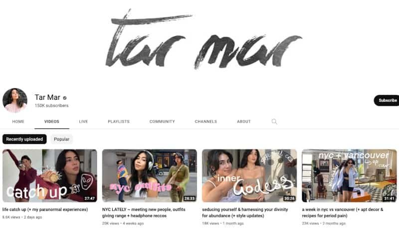 Tar Mar's YouTube Channel