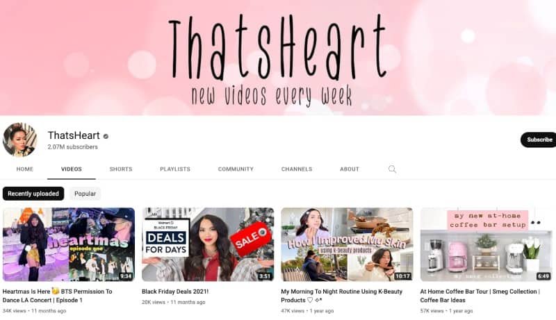 ThatsHeart's YouTube Channel