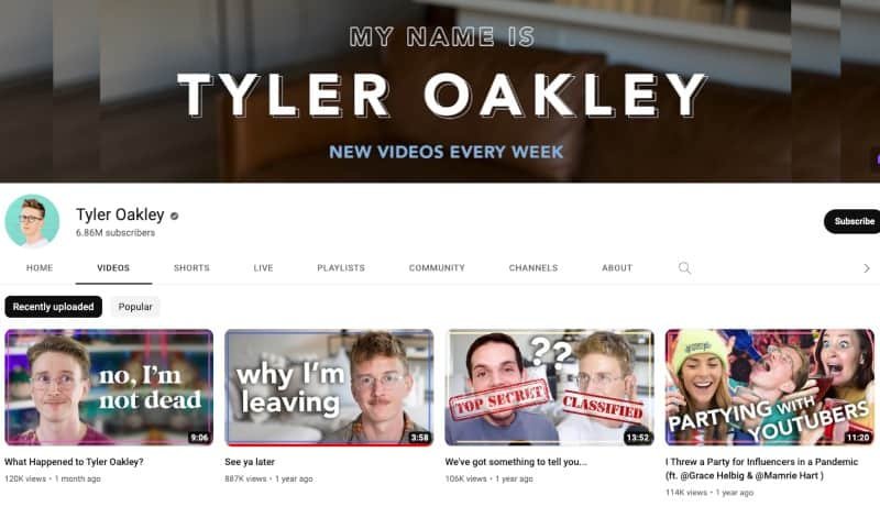 Tyler Oakley's YouTube Channel
