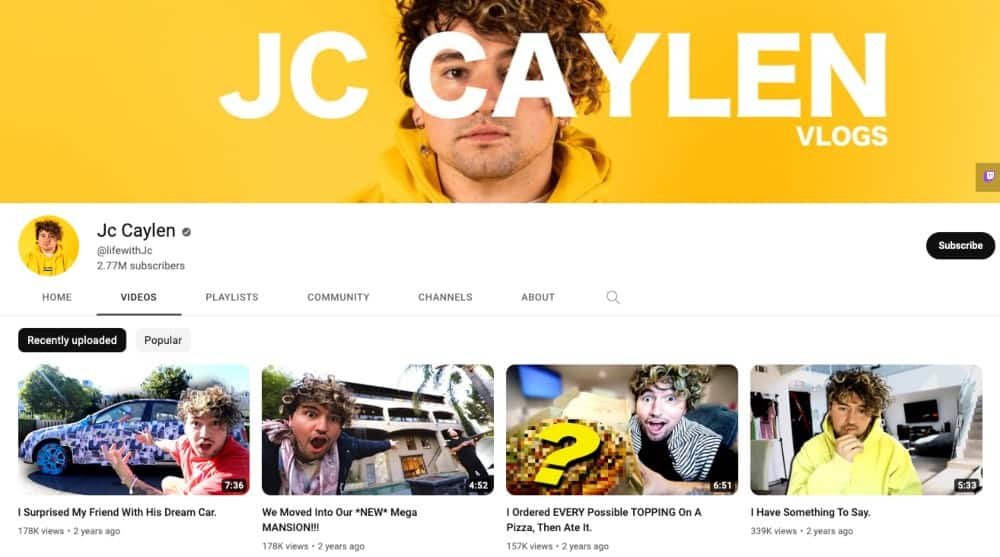 JC Caylen's YouTube Channel