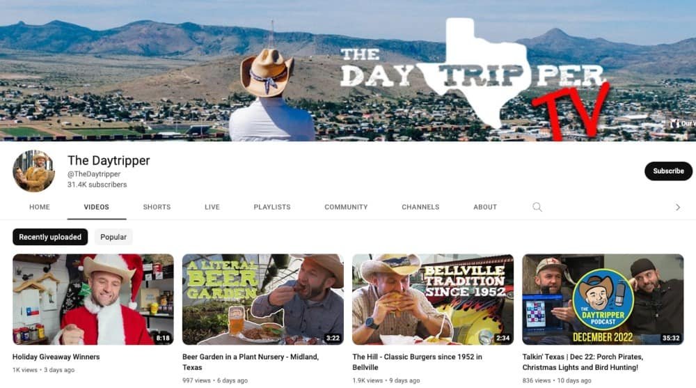The Daytripper's YouTube Channel